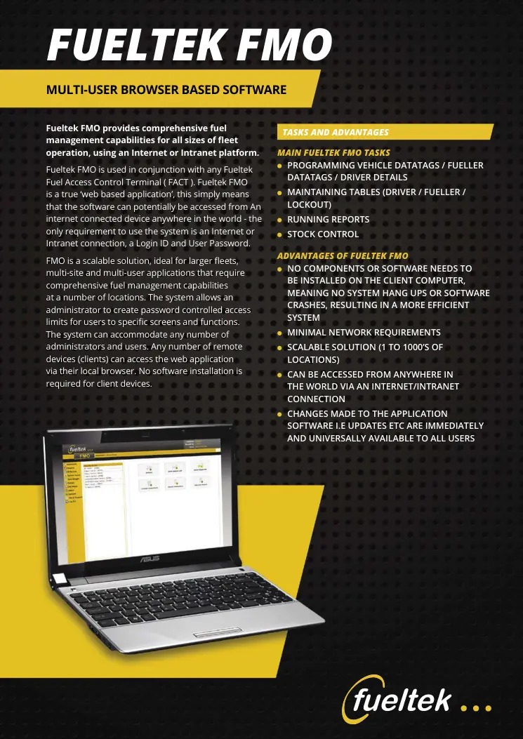 Fueltek Tankwatch product literature page