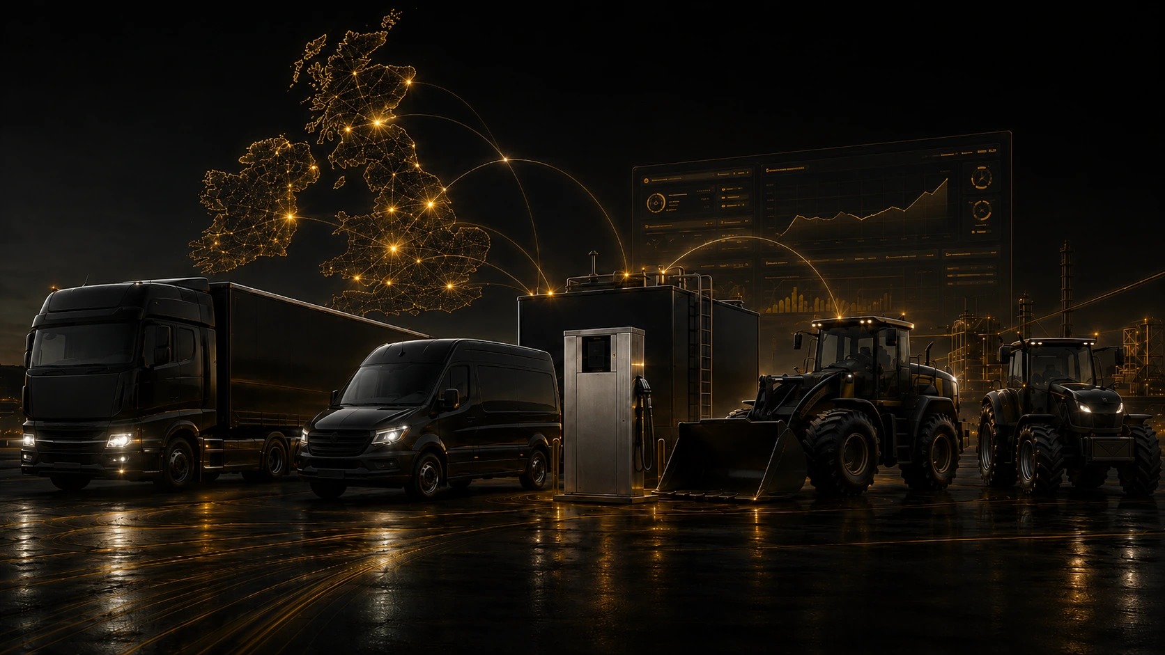 Connected Fueltek operating sites across the United Kingdom